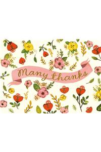Sweet Floral Embellished Thank You Notes