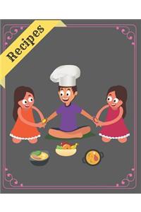 Recipes: Kid Cookbook to Write In: Collect the Recipes You Love in Your Own Custom Cookbook (100-Recipe Journal and Organizer) All In One Place: Recipes, Coo