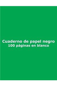 Cuaderno de papel negro - 100 páginas en blanco