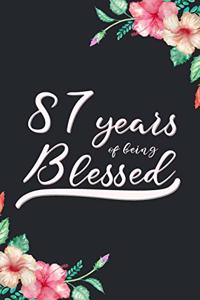 Blessed 87th Birthday Journal