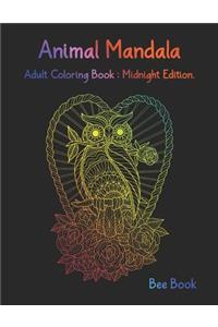 Animal Mandala Adult Coloring Book