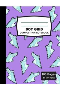 Dot Grid Composition Notebook: Beautiful and Large (8.5 x 11 inches) - 100+ Dotted Pages Black Dotted Notebook - Journal for School and College Students, Artists, Planners, and De