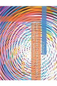 Dual Half Graph & Half Wide Ruled Lined Paper Notebook 5 X 5
