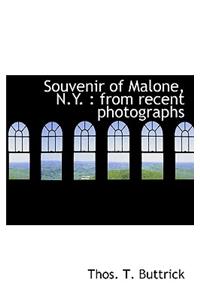 Souvenir of Malone, N.Y.