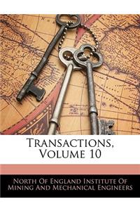 Transactions, Volume 10