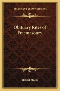 Obituary Rites of Freemasonry