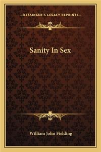Sanity In Sex