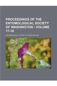 Proceedings of the Entomological Society of Washington (Volume 17-18)