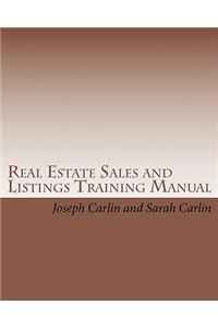 Real Estate Sales and Listings Training Manual