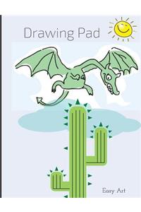 Blank Sketchbook, Flying Dragon Drawing Pad