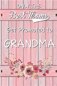 Only the Best Moms Get Promoted to Grandma: 6x 9 Dot Grid Journal Professionally Designed (Watercolor Painting), Work Book, Planner, Diary,100 Pages (Best Gifts for Mom)