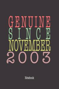 Genuine Since November 2003