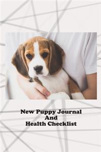 New Puppy Journal And Health Checklist