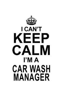 I Can't Keep Calm I'm A Car Wash Manager