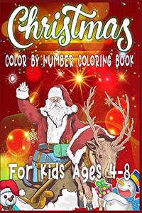 Christmas Color By Number Coloring Book For Kids Ages 4-8