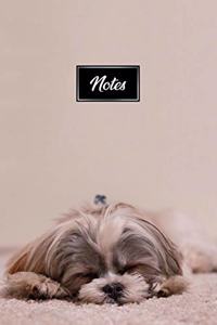 Shih Tzu Dog Pup Puppy Doggie Notebook Bullet Journal Diary Composition Book Notepad - Little Nap