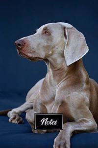 Weimaraner Dog Pup Puppy Doggie Notebook Bullet Journal Diary Composition Book Notepad - Proud Look