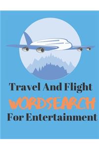 Travel And Flight Word Search For Entertainment