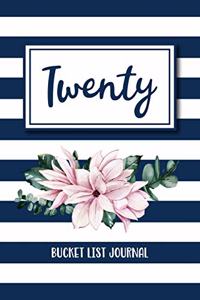 Twenty Bucket List Journal