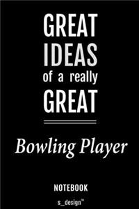 Notebook for Bowling Players / Bowling Player
