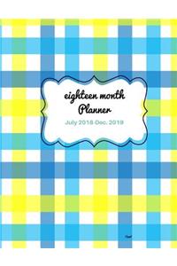Eighteen Month Planner Plaid