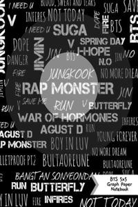 Bts 5x5 Graph Paper Notebook