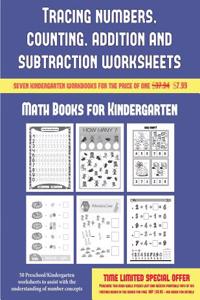 Math Books for Kindergarten (Tracing numbers, counting, addition and subtraction)