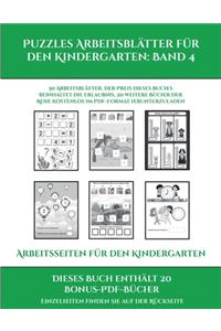 Arbeitsseiten für den Kindergarten (Puzzles Arbeitsblätter für den Kindergarten