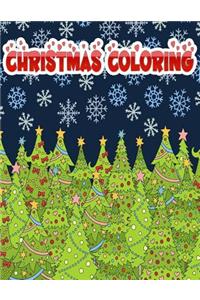 Christmas Coloring Book: Happy Holidays Santa Christmas Adults Kids Coloring Book