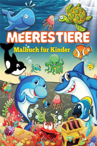 Meerestiere Malbuch für Kinder