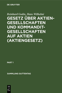 Gesetz Über Aktiengesellschaften Und Kommanditgesellschaften Auf Aktien (Aktiengesetz)