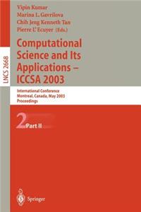 Computational Science and Its Applications - Iccsa 2003