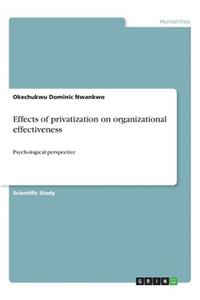 Effects of privatization on organizational effectiveness