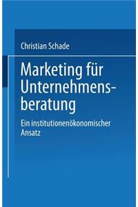 Marketing für Unternehmensberatung