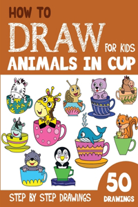 How to Draw Animals in Cup for Kids