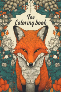 Fox coloring book for adults