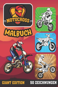 Motocross Malbuch 50 ZEICHNUNGEN ( GIANT EDITION ): Tolles Buch für Kleine Kinder mit Motorrädern, motocross, Spaß lernen und Malbuch für Kinder, beste Weihnachtsgeschenk für Kinder.Motorrad Malvorlag