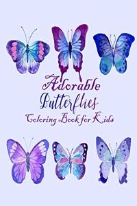 Adorable Butterflies Coloring Book for Kids