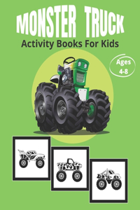 Monster Truck Activity Books For Kids Ages 4-8