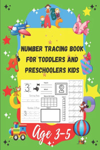 Number tracing Book For Toddlers And Preschoolers Kids Age 3-5