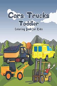 Cars Trucks Toddler Coloring Book for Kids