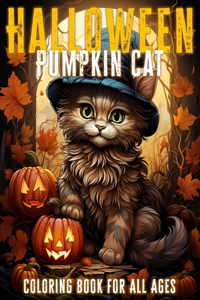 Halloween Pumpkin Cat Coloring book for All Ages