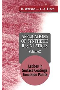 Applications of Synthetic Resin Latices, Latices in Surface Coatings - Emulsion Paints