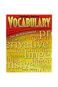 Great Source Vocabulary for Achievement: Teacher Edition Grade 6 Intro Course 2006