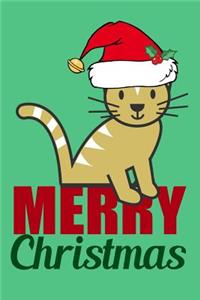 Cute Merry Christmas Cat Journal