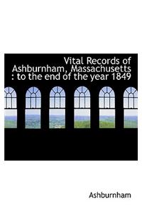 Vital Records of Ashburnham, Massachusetts