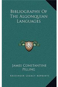 Bibliography Of The Algonquian Languages