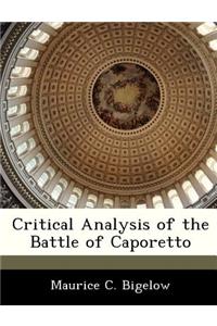 Critical Analysis of the Battle of Caporetto