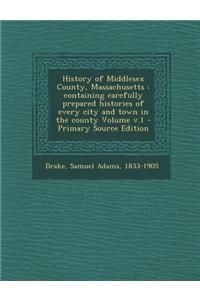 History of Middlesex County, Massachusetts