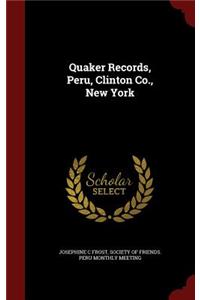 Quaker Records, Peru, Clinton Co., New York